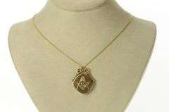 14K Yellow Gold Masonic Symbol Photo Picture Locket Pendant