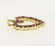 10K Yellow Gold Ruby Diamond Heart Love Symbol Pendant