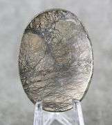 Awesome 104.26ct Nipomo Agate with Marcasite cabochon