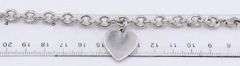 925 Sterling silver bracelet with heart shaped charm