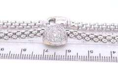18kt White gold Fope 0.25ctw pave diamond slide necklace