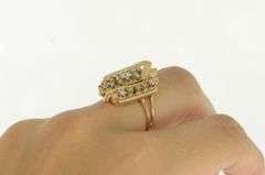 14K Yellow Gold 0.25Ctw Diamond CZ Geometric Abstract Ring