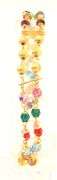 22kt Yellow gold multi colored stone bracelet