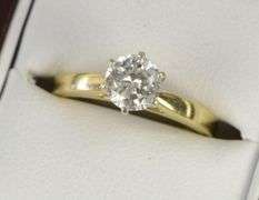 14K Yellow Gold 1.00 Ct Diamond Solitaire Engagement Ring
