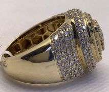 SPARKLING CLASSIC 14K YELLOW GOLD MEN’S DIAMOND RING