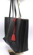 Tory burch black leather tote bag