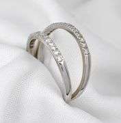 Useful Pair of 14K WG And Diamond Guard Rings