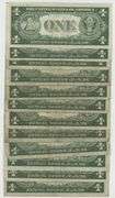 Nice lot of 12 Series of 1935 $1 Silver Certificate STAR notes