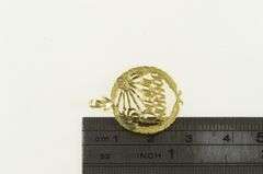 14K Yellow Gold Maui No Ka Oi Hawaii Tropical Travel Charm/Pendant
