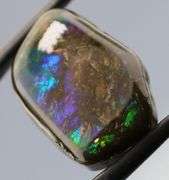Indigo and green flashing 18.32ct rainbow Ammolite