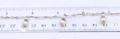 Vintage 925 sterling silver pearl dangle anklet