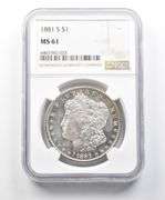 MS61 1881-S Morgan Silver Dollar NGC Great Contrast