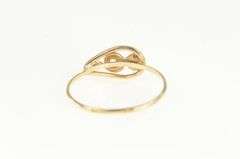 14K Rose Gold Swirl Vintage Retro Statement Fashion Ring