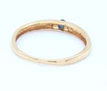 14kt Yellow gold blue sapphire stackable band