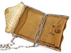Antique Ladies Silverplate Wristlet Purse