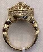 IMPRESSIVE 14K YELLOW GOLD MIAMI CUBAN SHANK DIAMOND MEN’S RING