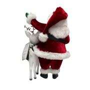 Katherine's Collection Mistletoe Santa with Reindeer Christmas Decorative Figure