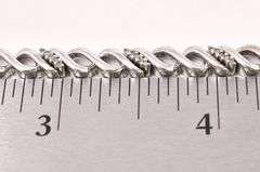 Sterling Silver Diamond Fancy Link Bracelet