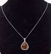 Sterling Silver Amber Gemstone Necklace