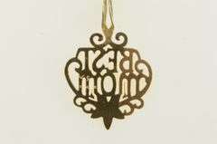 14K Yellow Gold Best Mom Mother's Day Love Message Pendant