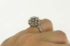 14K Yellow Gold 1.00 Ctw Diamond Vintage Cluster Cocktail Ring