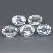 Gorgeous 6ct untreated platinum blue Aquamarine set