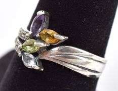Sterling Silver Multi-Gemstone Ring