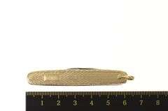 10K Yellow Gold Art Deco HL Monogram Utility Knife Charm/Pendant