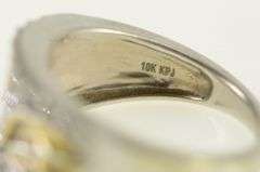 10K White Gold 0.70 Ctw Diamond Leaf Wedding Band Ring
