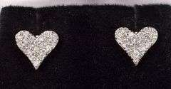 Romantic Approx. 0.33CTW Diamond Heart Earrings in 14K Yellow Gold