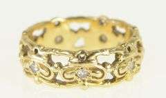 14K Yellow Gold Diamond Crown Jewels Royalty Queen Ring