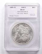 MS61 1885-CC Morgan Silver Dollar VAM 2 Dash/2nd 8 1st C/CC Recut SEGS