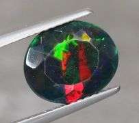 Silky black block pattern 1.83ct Black Opal