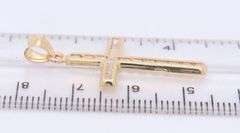 14kt Yellow gold cubic zirconia cross pendant