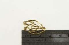 14K Yellow Gold Love Bird Parrots Vintage Romantic Charm/Pendant