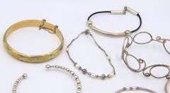 Group lot of vintage 925 sterling silver bangles