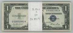 Fresh Half Pack of 50 Crisp Unc Series of 1935 $1 Silver Certificates