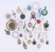Group lot of vintage 925 sterling silver charms and pendants