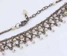 Vintage 925 sterling silver pearl necklace