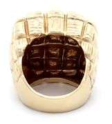 Polished Basketweave Dome Ring in 14K