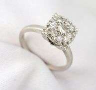 Nicely Styled 14K WG Diamond Cluster