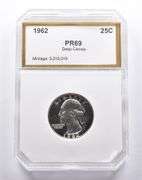 PR69 Deep CAM 1962 Washington Quarter PCI