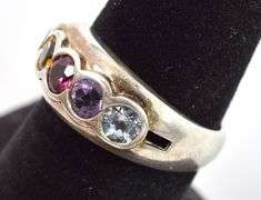 Sterling Silver Multi-Gemstone Ring