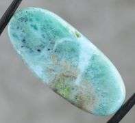Beautiful 28.06ct oval cut Larimar cabochon