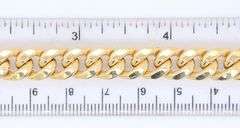 14kt Yellow gold curb cuban link chain necklace