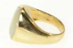 14K Yellow Gold Retro Ornate Natural Opal Statement Ring