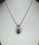 Dazzling 1.25 Ct Natural Pinkish Red Tourmaline Pendant