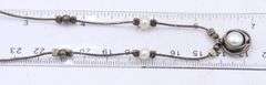 Vintage 925 sterling silver pearl pendant on chain necklace