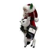 Katherine's Collection Mistletoe Santa with Reindeer Christmas Decorative Figure