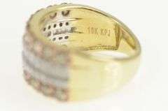 10K Yellow Gold 1.64 Ctw Cognac Diamond Layer Band Ring